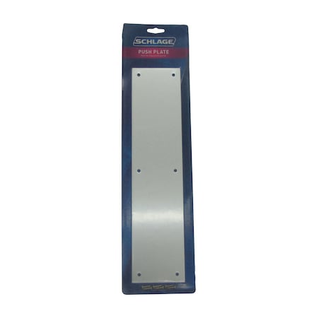 H.B. Ives Schlage 3.5 in. H X 15 in. L Chrome Aluminum Push Plate C8200-PA28
